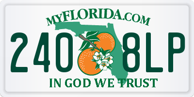 FL license plate 2408LP