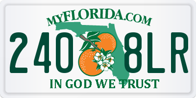 FL license plate 2408LR