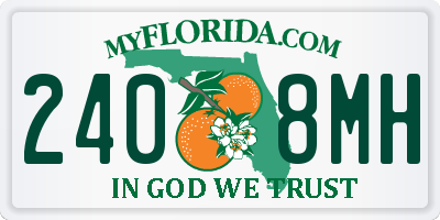 FL license plate 2408MH