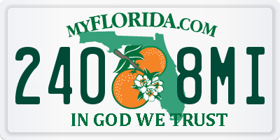FL license plate 2408MI