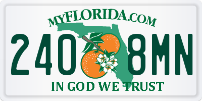 FL license plate 2408MN