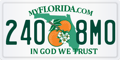 FL license plate 2408MO