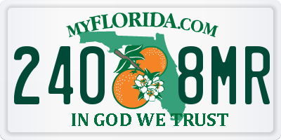 FL license plate 2408MR