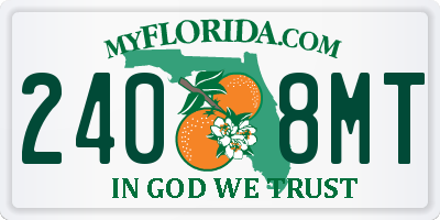 FL license plate 2408MT