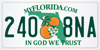 FL license plate 2408NA