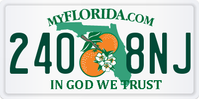 FL license plate 2408NJ