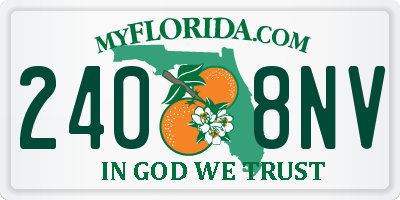 FL license plate 2408NV