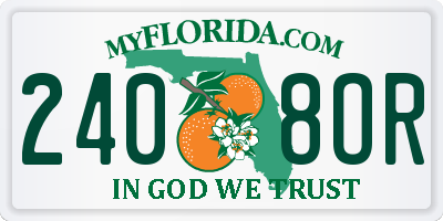 FL license plate 2408OR