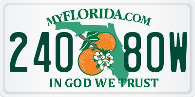 FL license plate 2408OW