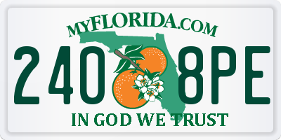 FL license plate 2408PE