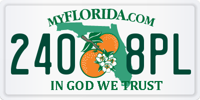 FL license plate 2408PL