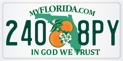 FL license plate 2408PY