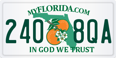 FL license plate 2408QA