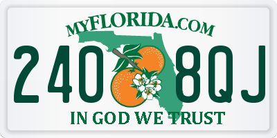 FL license plate 2408QJ