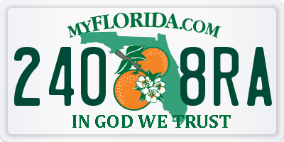 FL license plate 2408RA
