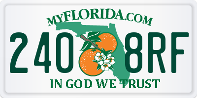 FL license plate 2408RF