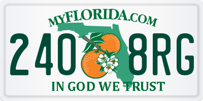FL license plate 2408RG