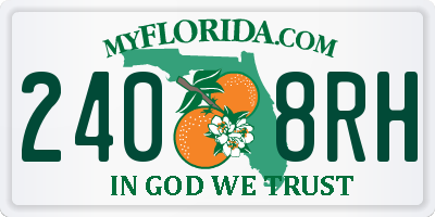 FL license plate 2408RH