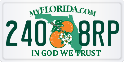 FL license plate 2408RP