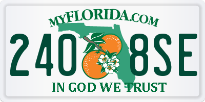 FL license plate 2408SE