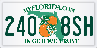 FL license plate 2408SH