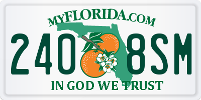FL license plate 2408SM