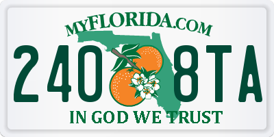 FL license plate 2408TA