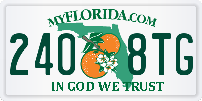 FL license plate 2408TG