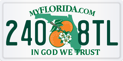 FL license plate 2408TL