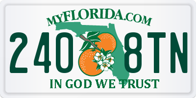 FL license plate 2408TN
