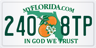 FL license plate 2408TP