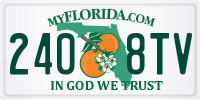 FL license plate 2408TV