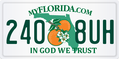 FL license plate 2408UH