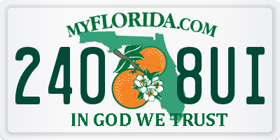 FL license plate 2408UI