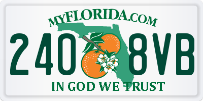 FL license plate 2408VB