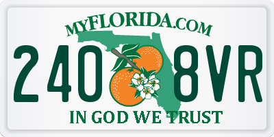 FL license plate 2408VR