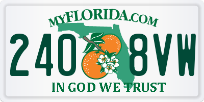 FL license plate 2408VW