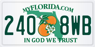 FL license plate 2408WB