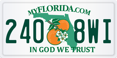 FL license plate 2408WI