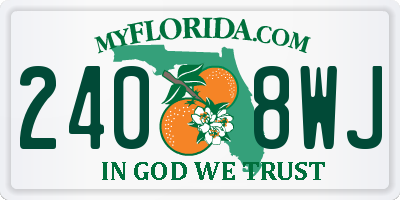 FL license plate 2408WJ