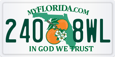 FL license plate 2408WL