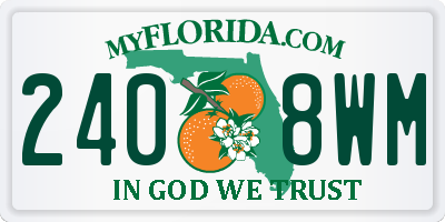 FL license plate 2408WM