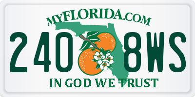 FL license plate 2408WS
