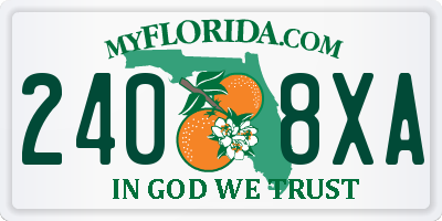 FL license plate 2408XA