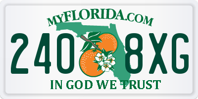 FL license plate 2408XG