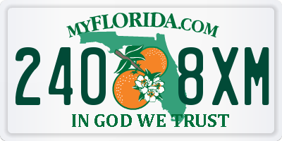 FL license plate 2408XM