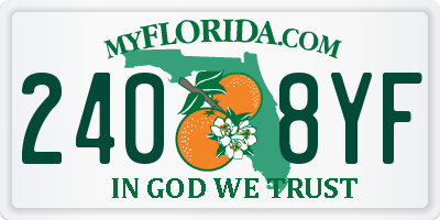 FL license plate 2408YF