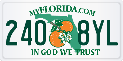 FL license plate 2408YL