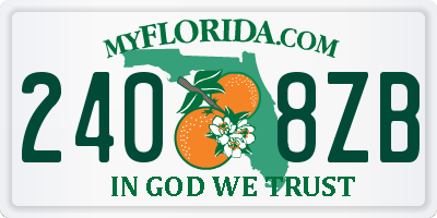 FL license plate 2408ZB