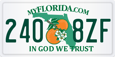 FL license plate 2408ZF